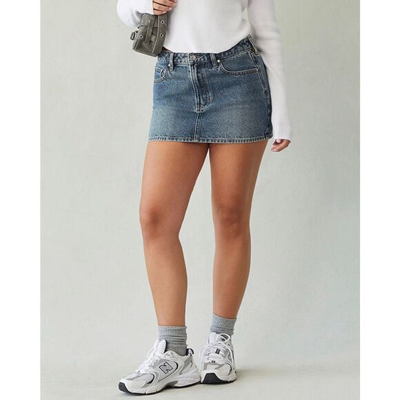 PacSun Dresses & Skirts - Pacsun Bella Dark Indigo Mid Rise Denim Mini Skirt Women’s Size 000/23